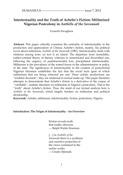 intertextuality and the truth of fiction