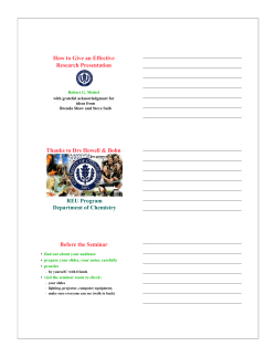 How to Give an Excellent Presentation