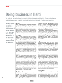 Doing business in Haiti