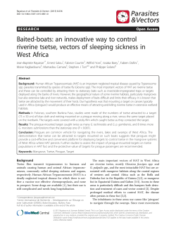 Baited-boats : an innovative way to control riverine tsetse, vectors of