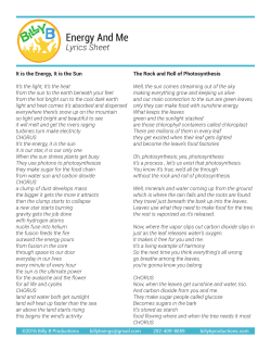 Energy And Me - Billy B. Productions