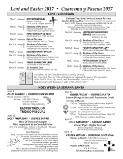 Lent and Easter 2017 &bull; Cuaresma y Pascua 2017