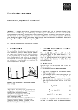 Floor vibrations &ndash; new results