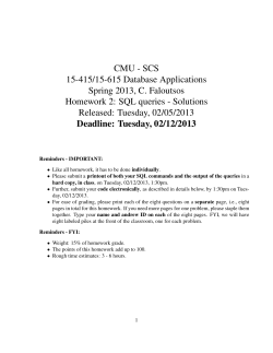 SQL - CMU