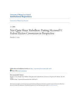 Not Quite Shays` Rebellion - University of Miami School of Law