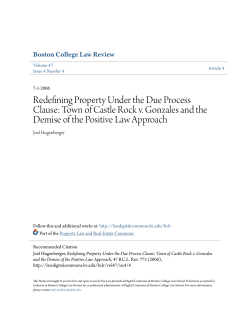 Redefining Property Under the Due Process Clause