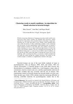 Clustering words to match conditions: An