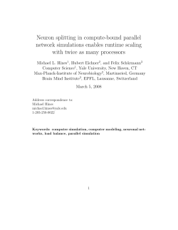 Neuron splitting in compute-bound parallel network