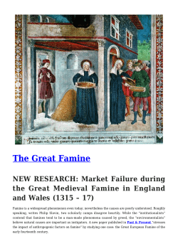 The Great Famine - Medieval Histories