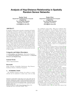 Analysis of Hop-Distance Relationship in Spatially