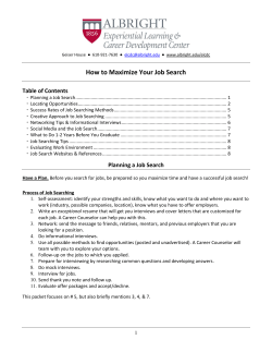 How to Maximize Your Job Search