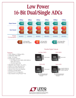 Low Power 16-Bit Dual/Single ADCs