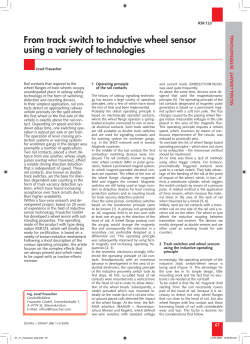 From track switch to inductive wheel sensor using a variety of