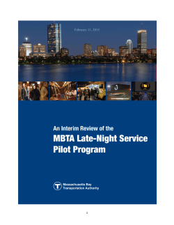 An interim review of the MBTA late-night service pilot