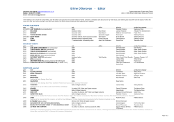 Erline O`Donovan - Editor