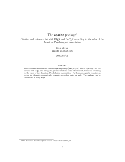 The apacite package
