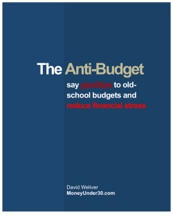 The Anti-Budget - Money Under 30