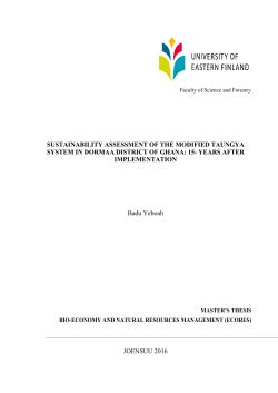 SUSTAINABILITY ASSESSMENT OF THE MODIFIED TAUNGYA
