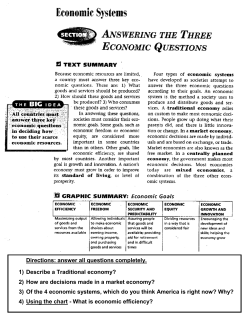 Economic Systems - New Smyrna Beach High School