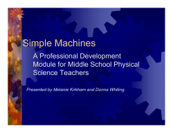 Simple Machines - School of Physics