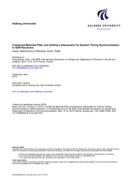 Aalborg Universitet Combined Matched Filter and Arbitrary