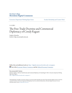 The Free-Trade Doctrine and Commercial Diplomacy of Condy Raguet