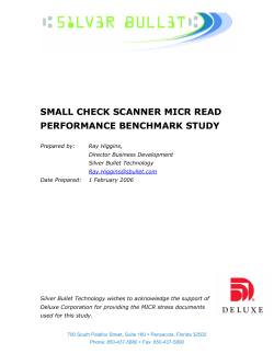 Small Check Scanner MICR Study