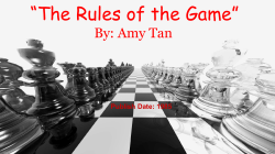 The Rules of the Game - Thought