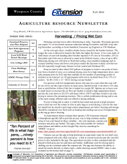 Harvesting / Pricing Wet Corn &ldquo;Ten Percent of life is what hap