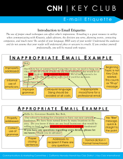 Guide - Email Etiquette
