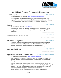 CLINTON County Community Resources