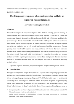 The lifespan development of cognate guessing skills