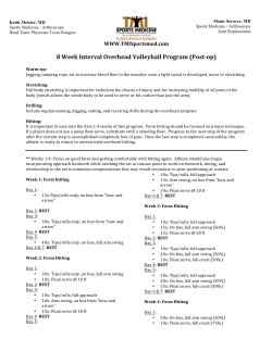 8 Week Interval Overhead Volleyball Program Post