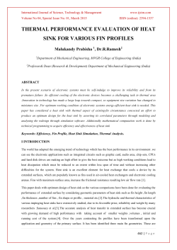 thermal performance evaluation of heat sink for