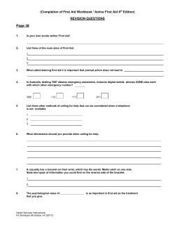 introduction first aid questions