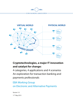 Cryptotechnologies, a major IT innovation and catalyst for change: 4