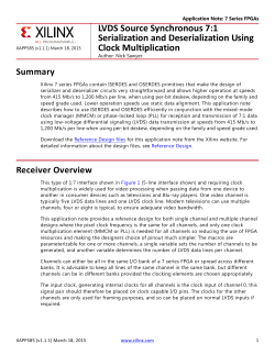 LVDS Source Synchronous 7:1 Serialization and
