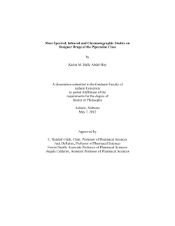 Mass Spectral, Infrared and Chromatographic