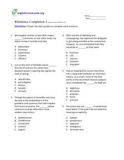 Sentence Completion 3 - English for Everyone