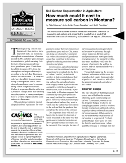Soil Carbon Sequestration in Agriculture
