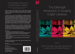 The Edinburgh Introduction to Studying English
