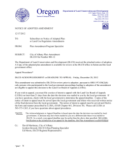 SUBJECT: City of Albany Plan Amendment DLCD File Number 006