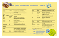 Agilent - GC System Recommended Maintenance Schedule