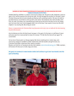 Congratulations Shawn Lee owner of Tenback Bowling Outfitters