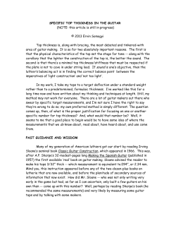 Top Thickness in Guitars