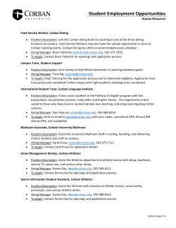 application guidelines - Inside Corban
