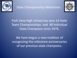 State Championship Milestones - Loudoun County Public Schools