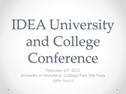 IDEA University and College Conference