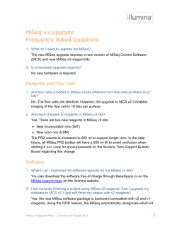 MiSeq v3 Upgrade FAQ - support.illumina.com