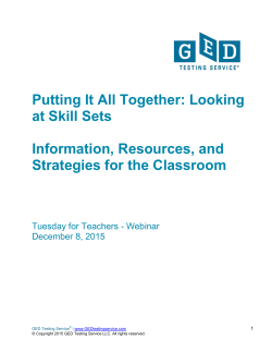 the Putting it All Together workbook